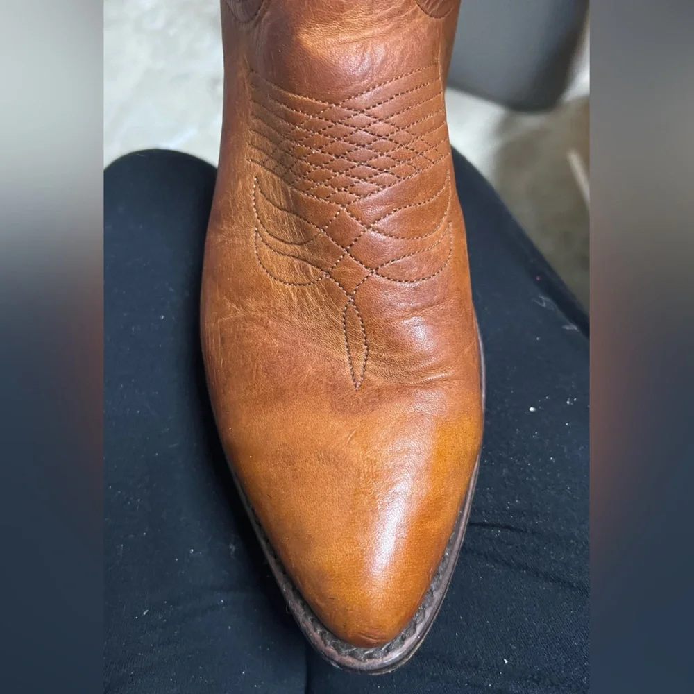 Frye Brown Leather Cowboy Boots - Picture 10 of 13